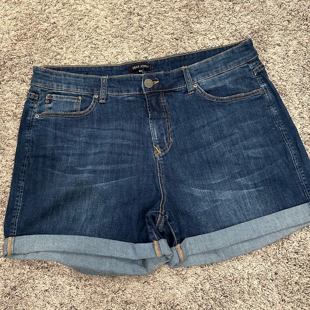 Dear John Jean Cuffed Shorts 18W
